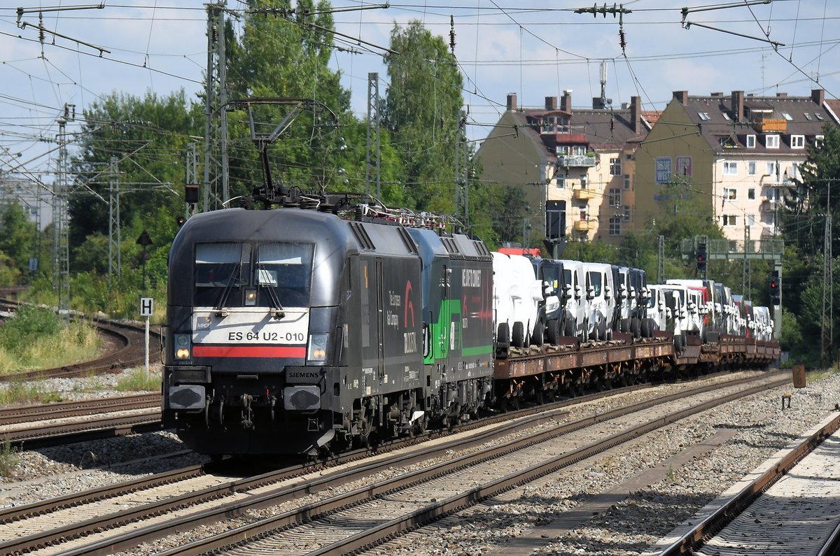 ES64 U2-010 (182 510) & 193 266 am 24.07.16 am Münchner Heimeranplatz