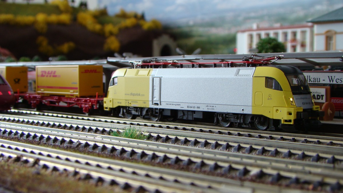 ES6402-095 dispolok von Fleischmann, auf meiner Anlage, Epoche VI.