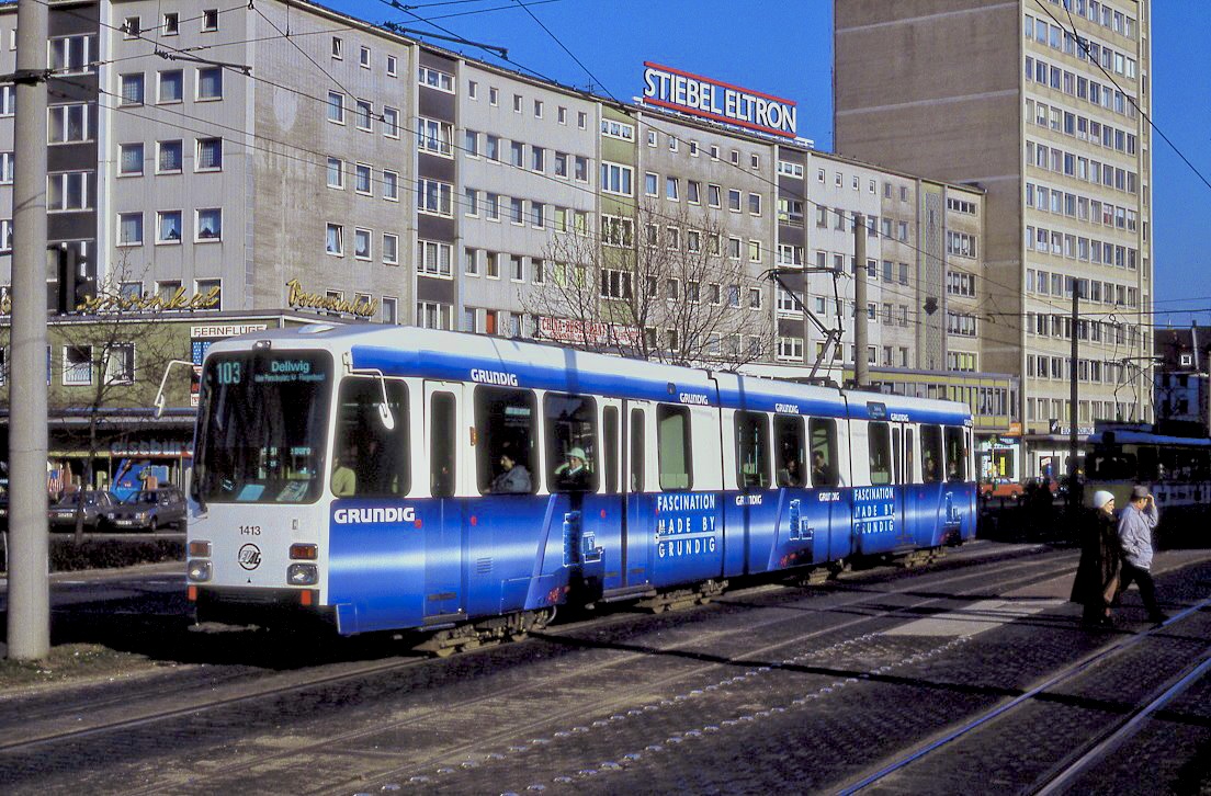 Essen 1413, Viehofer Platz, 05.02.1991.