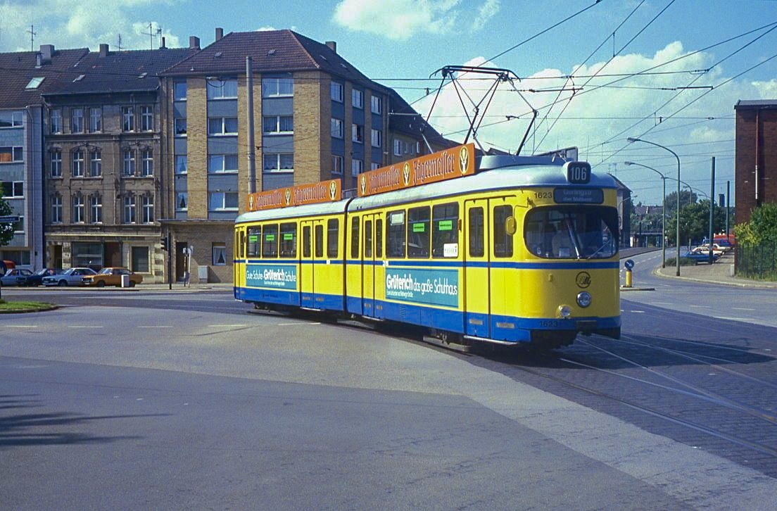 Essen 1623, Goldschmidtstraße, 03.08.1985.