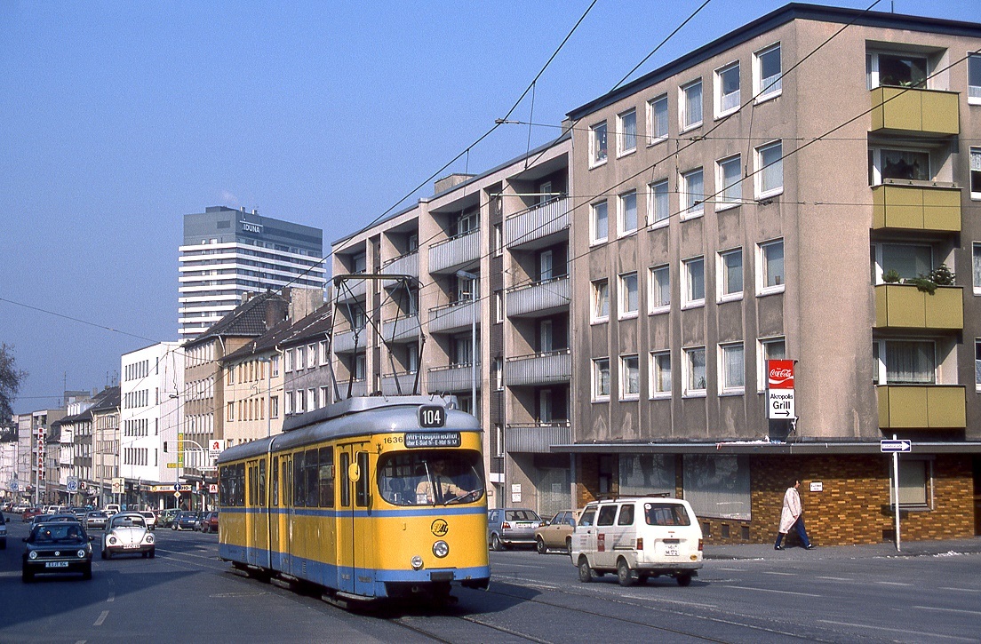 Essen 1636, Mülheim Kaiserstraße, 07.03.1987.
