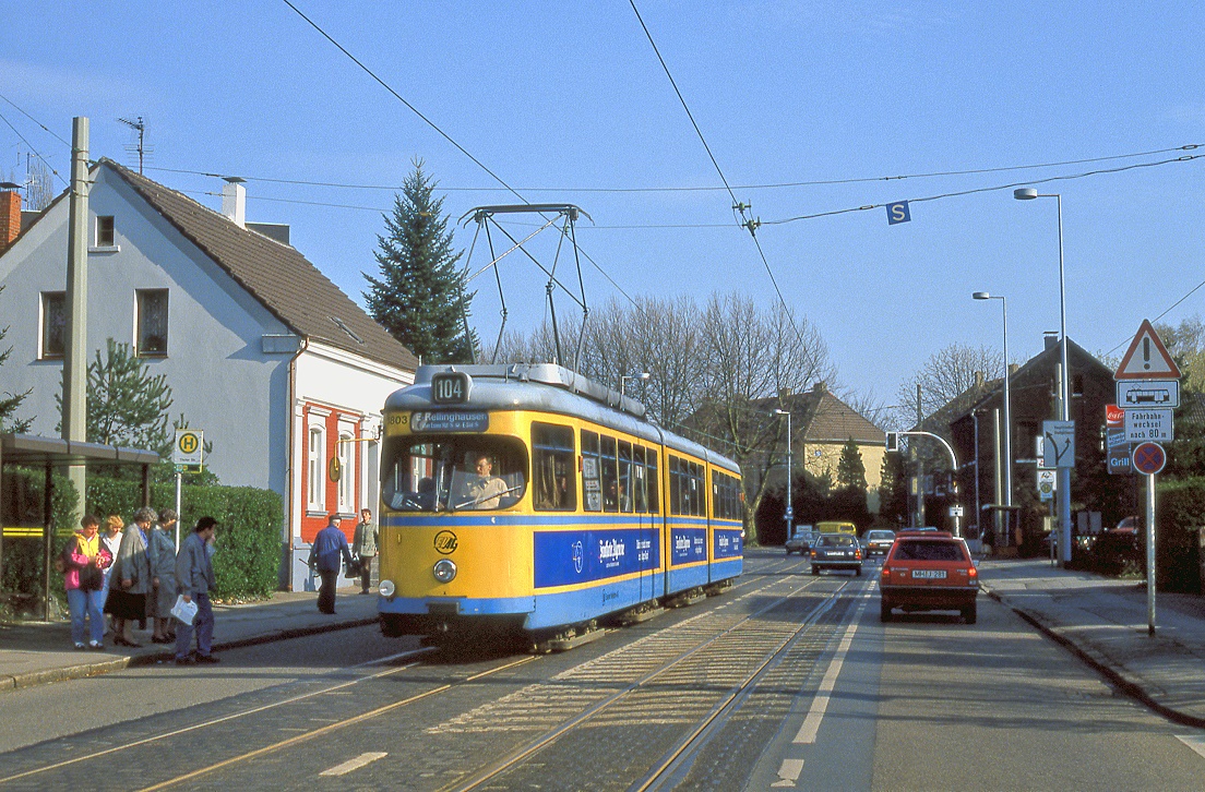 Essen 1803, Mülheim Zeppelinstraße, 02.04.1991.