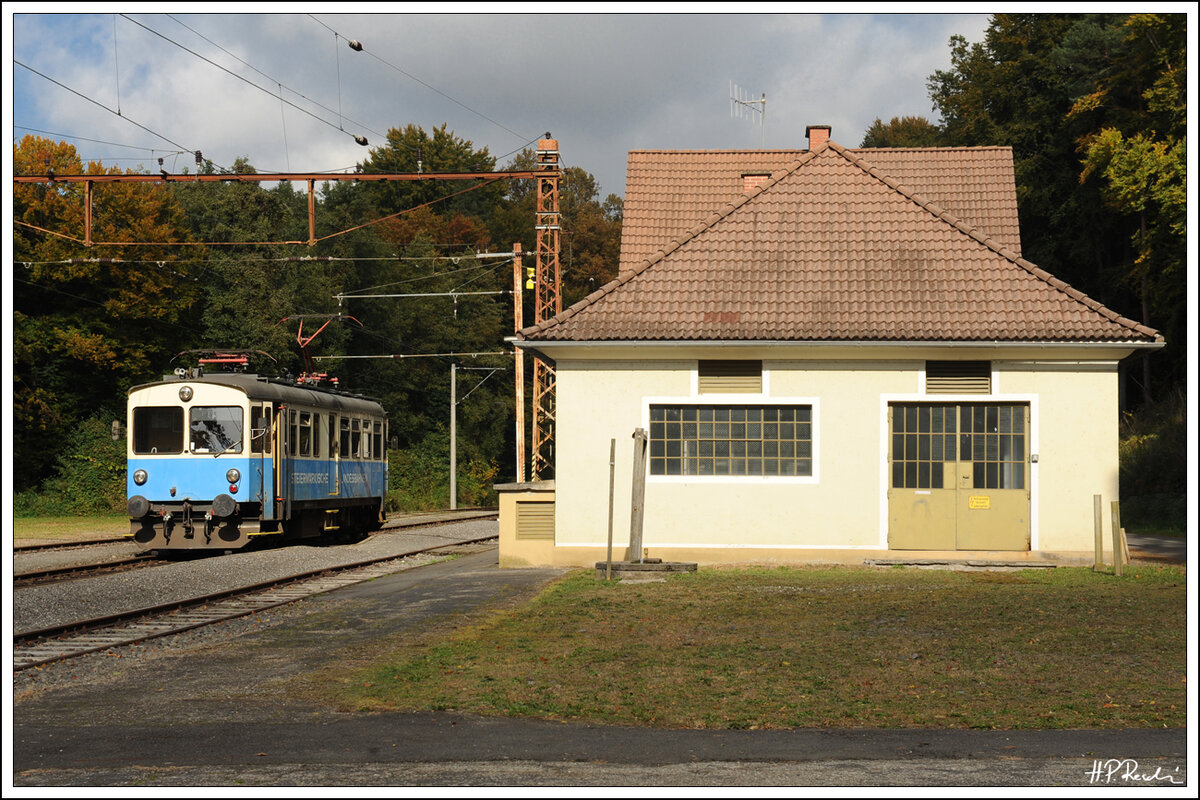 ET 1 der Steiermarkbahn  als Fotozug abfahrbereit am 23.10.2021 in Gnas.