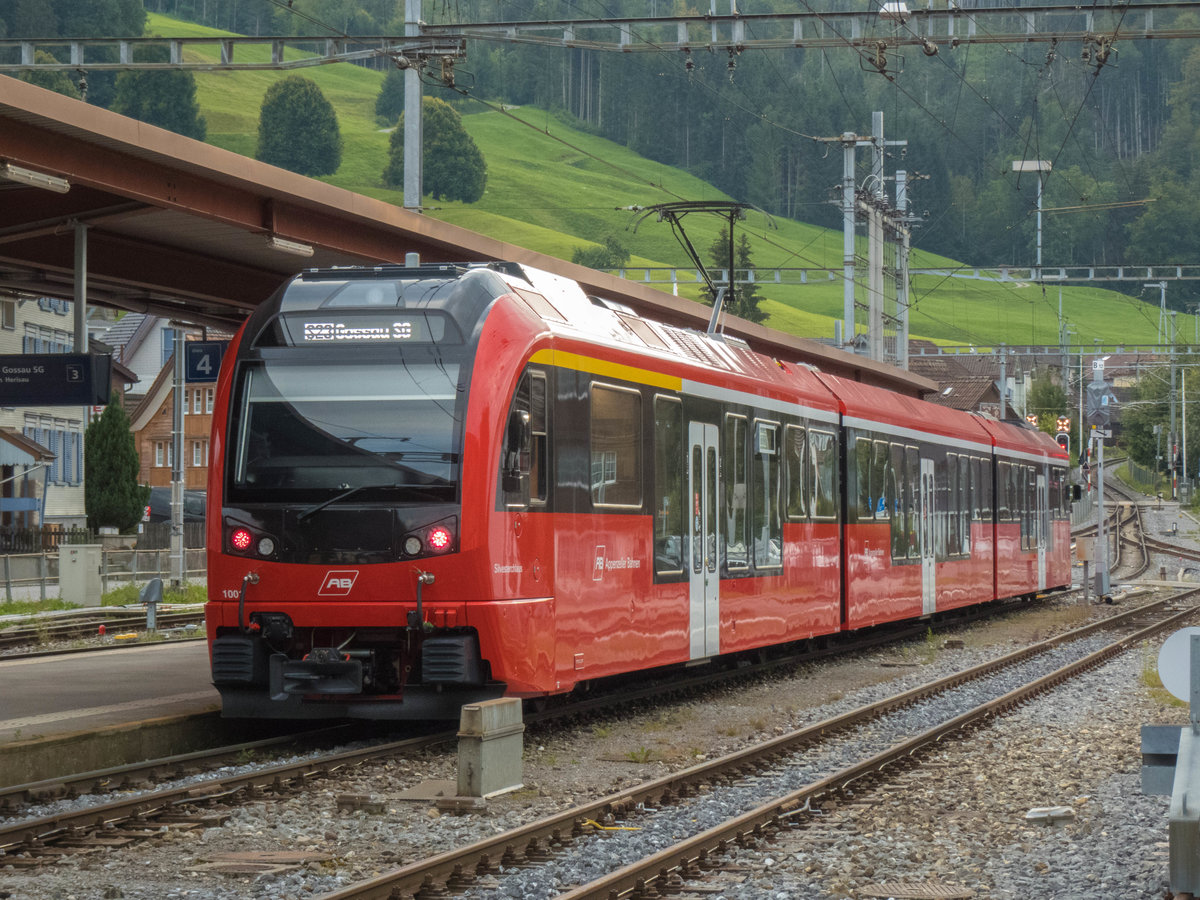ET 1001 mit S23 nach Gossau SG in Appenzell, 14.08.2020.