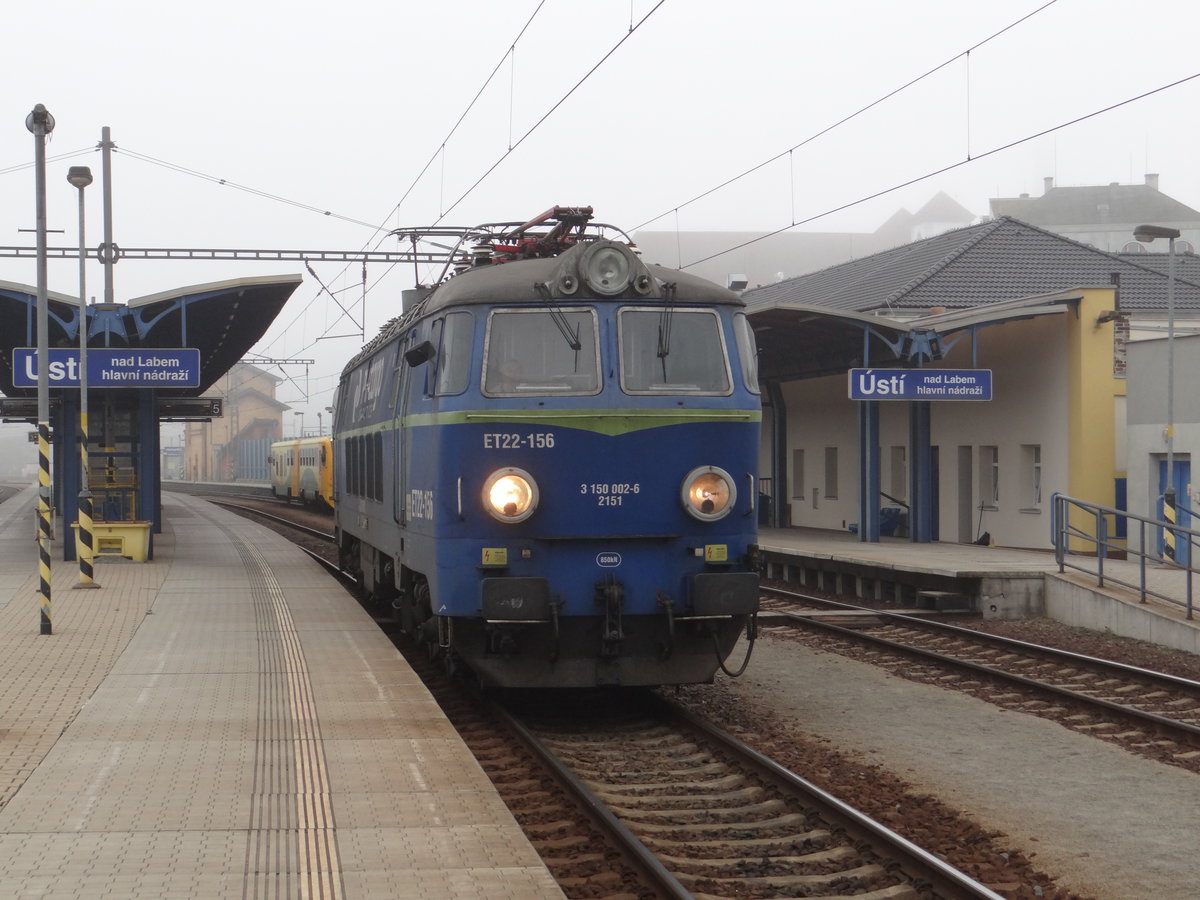ET 22-156 zu sehen am 28.09.14 in Ústí nad Labem hl.n.