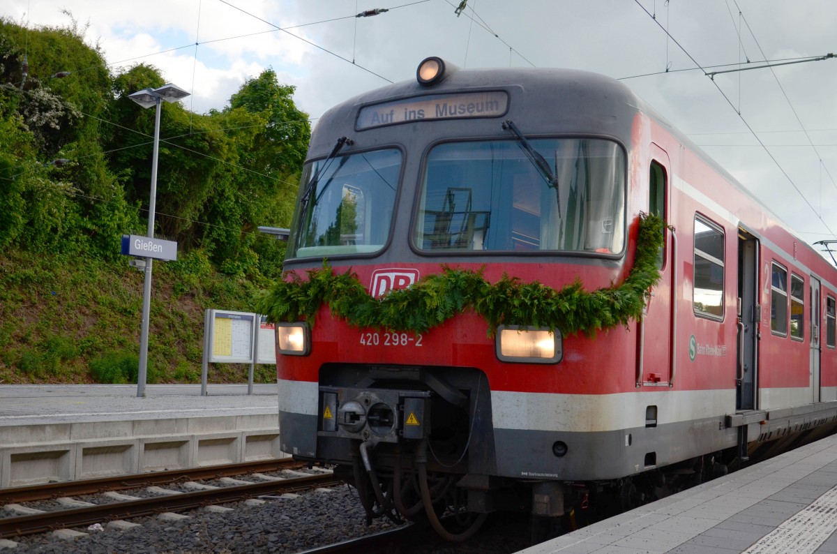 ET 420 298 am 20.05.2015 in Gießen. Auf ins Museum zur OEF (Oberhessische Eisenbahnfreunde).