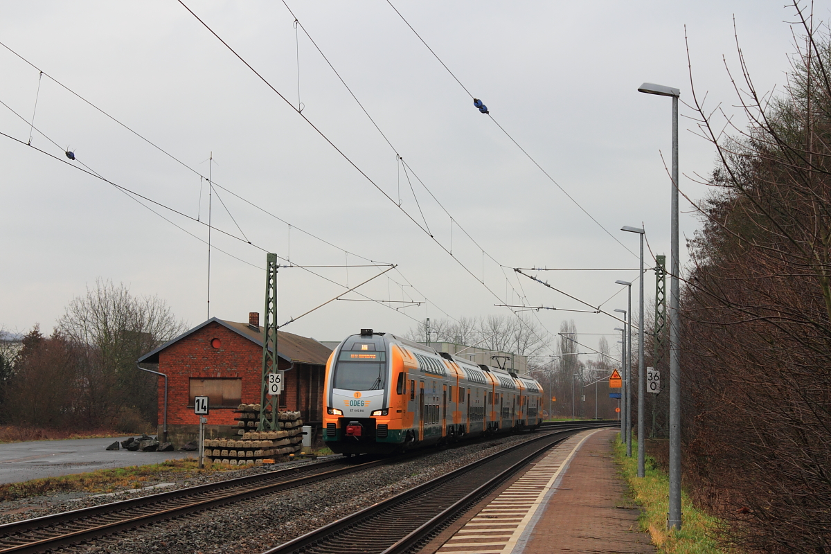 ET 445.110 ODEG in Michelau/ Oberfranken am 19.12.2015.