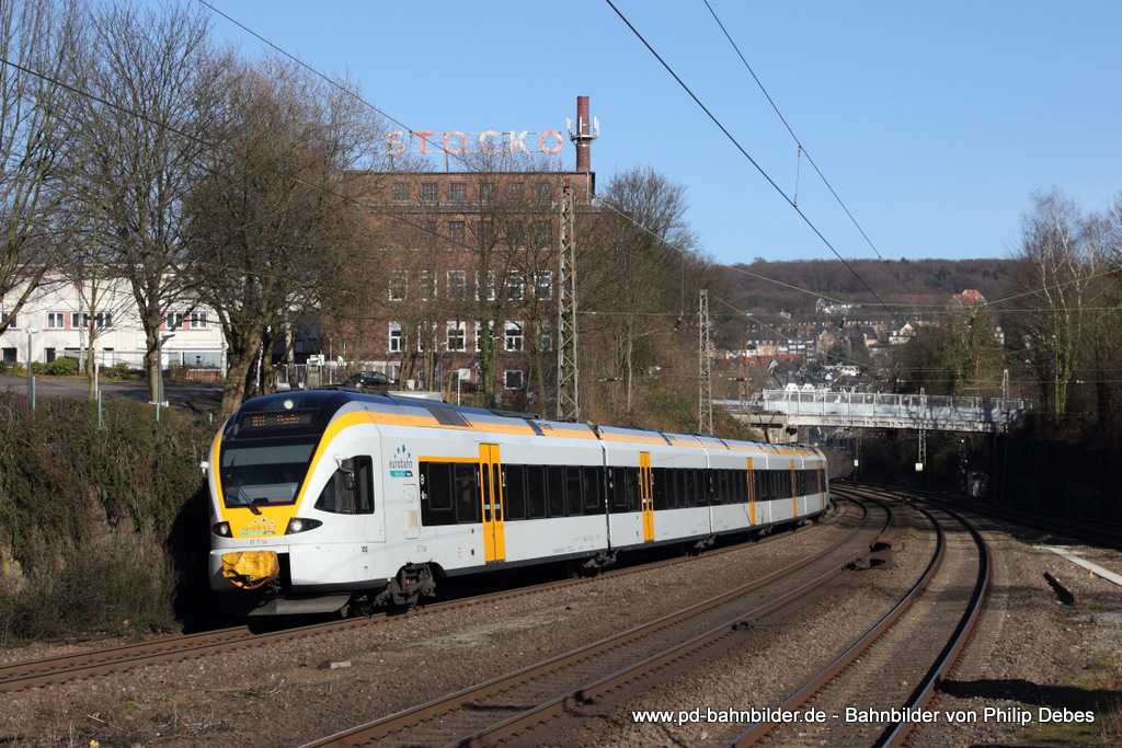 ET 7.14 (Eurobahn) als RE13 in Richtung Venlo in Wuppertal Sonnborn, 9. März 2014