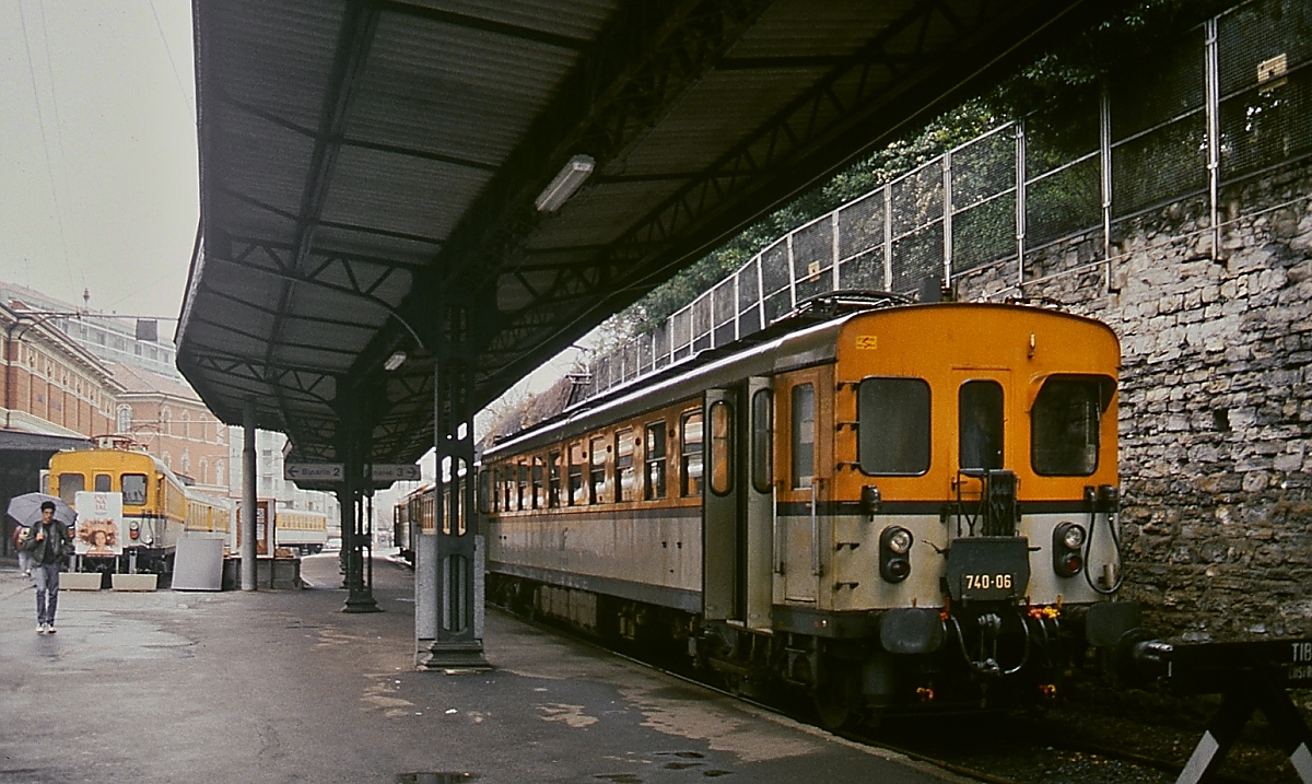 ET 740-06 der Ferrovia-Nord Milano im März 1993 im Bahnhof Como Lago