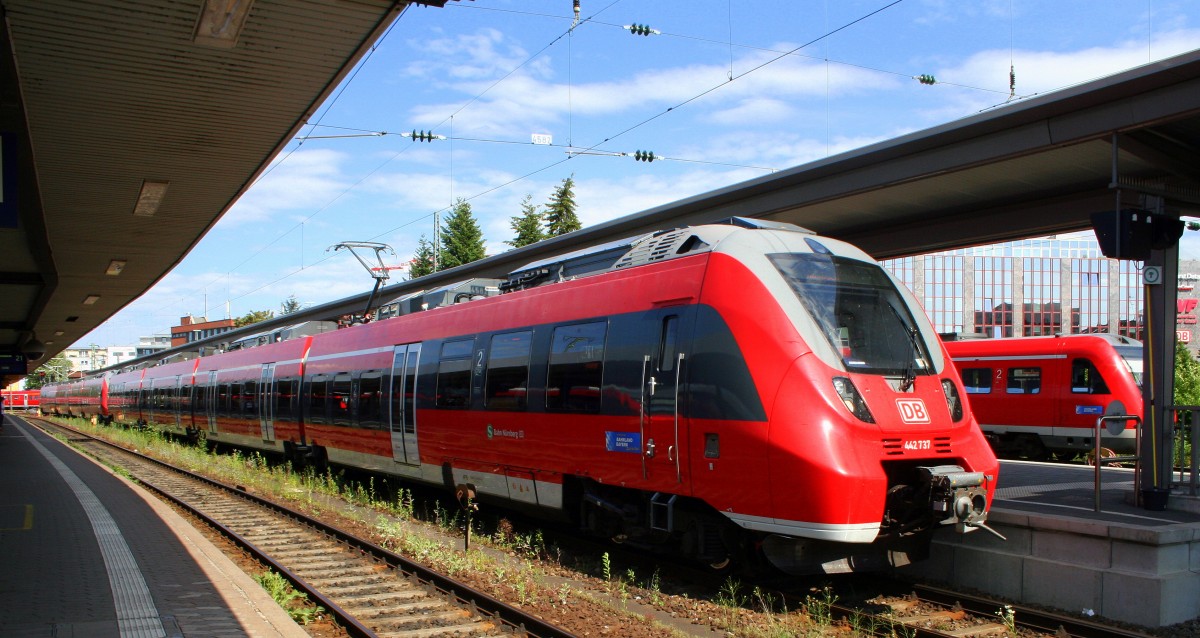 ET442-737; Nürnberg Hbf Gl.22; S4 nach Ansbach; 2015-06-03 