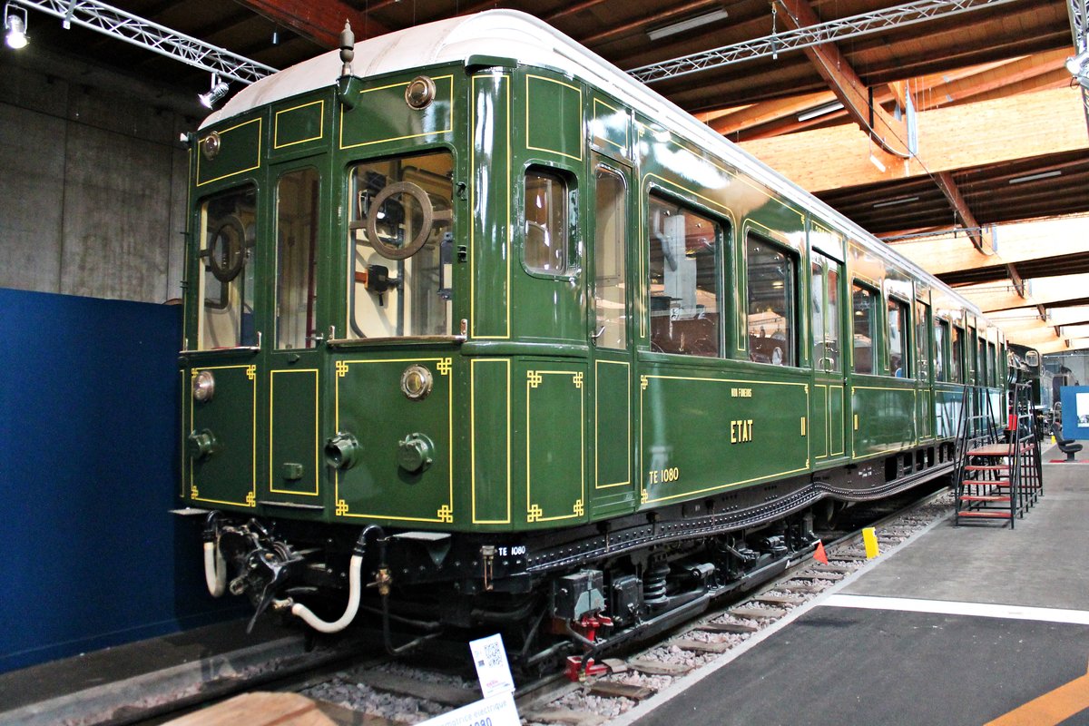 ETAT TE 1080  Z 1208  (Baujahr 1914) am 07.10.2018 im Eisenbahnmuseum Cite du Train (Mulhouse).