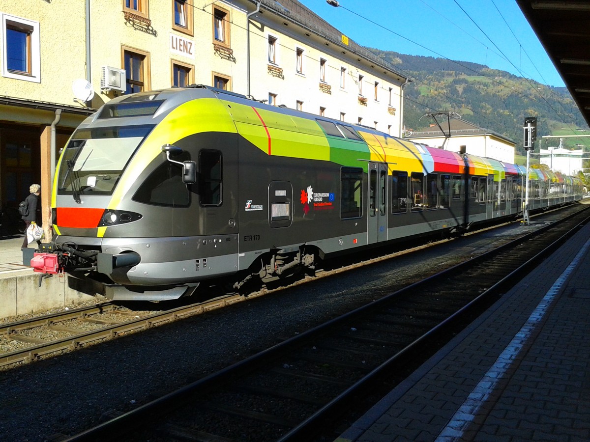 ETR 170 XXX als REX 1884 (Lienz - Fortezze/Franzensfeste) am 22.10.2015 in Lienz.