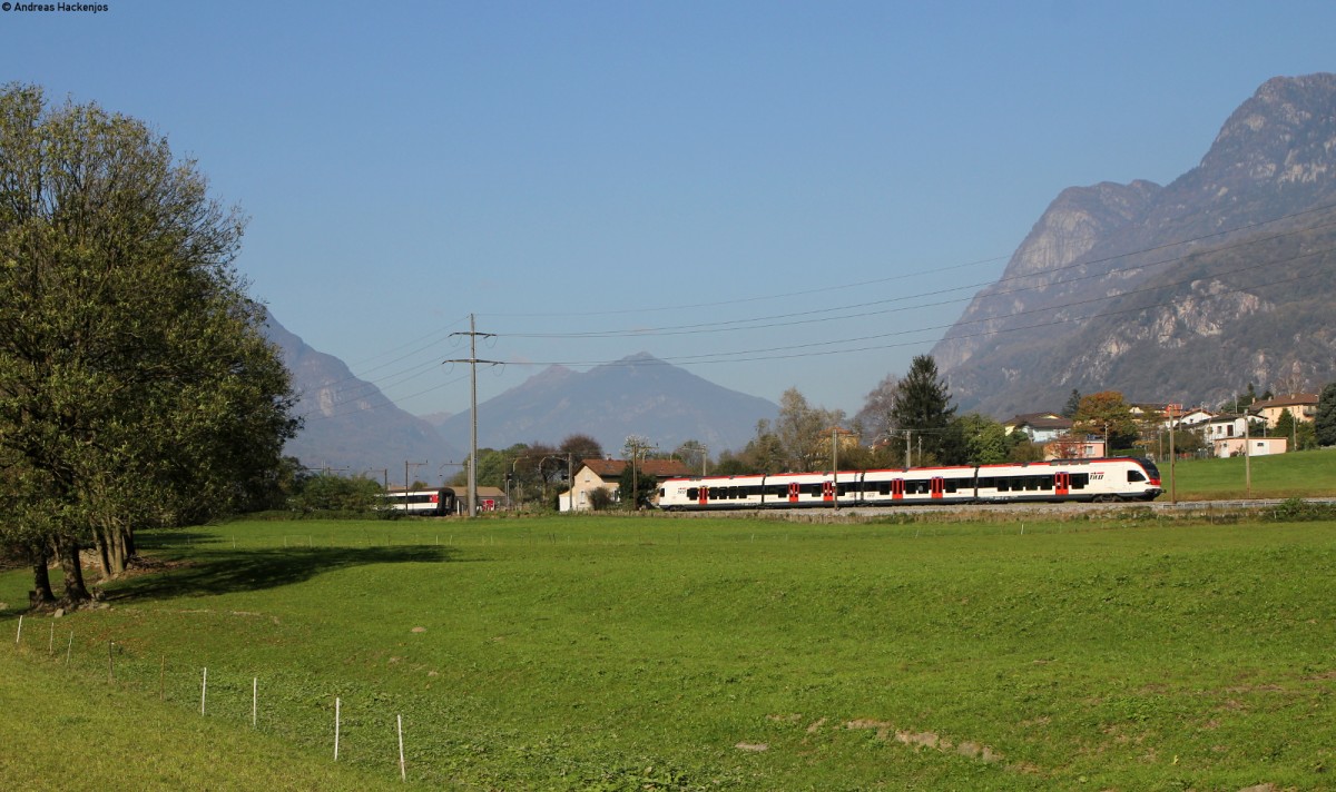 ETR 524 *** als S 10 nach Chiasso b ei Claro 30.10.14