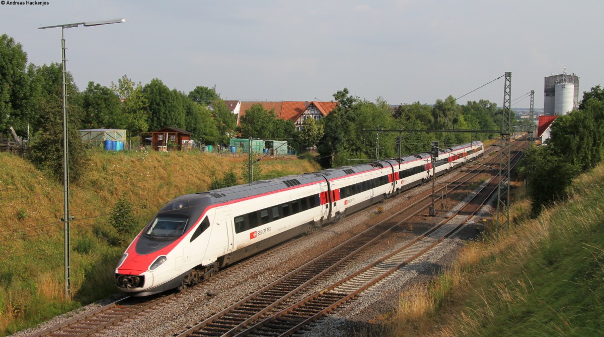 ETR 610 107-0 als Mess LPFT-T 92530 (Stuttgart Hbf - Singen (Htw) bei Bondorf 24.7.13