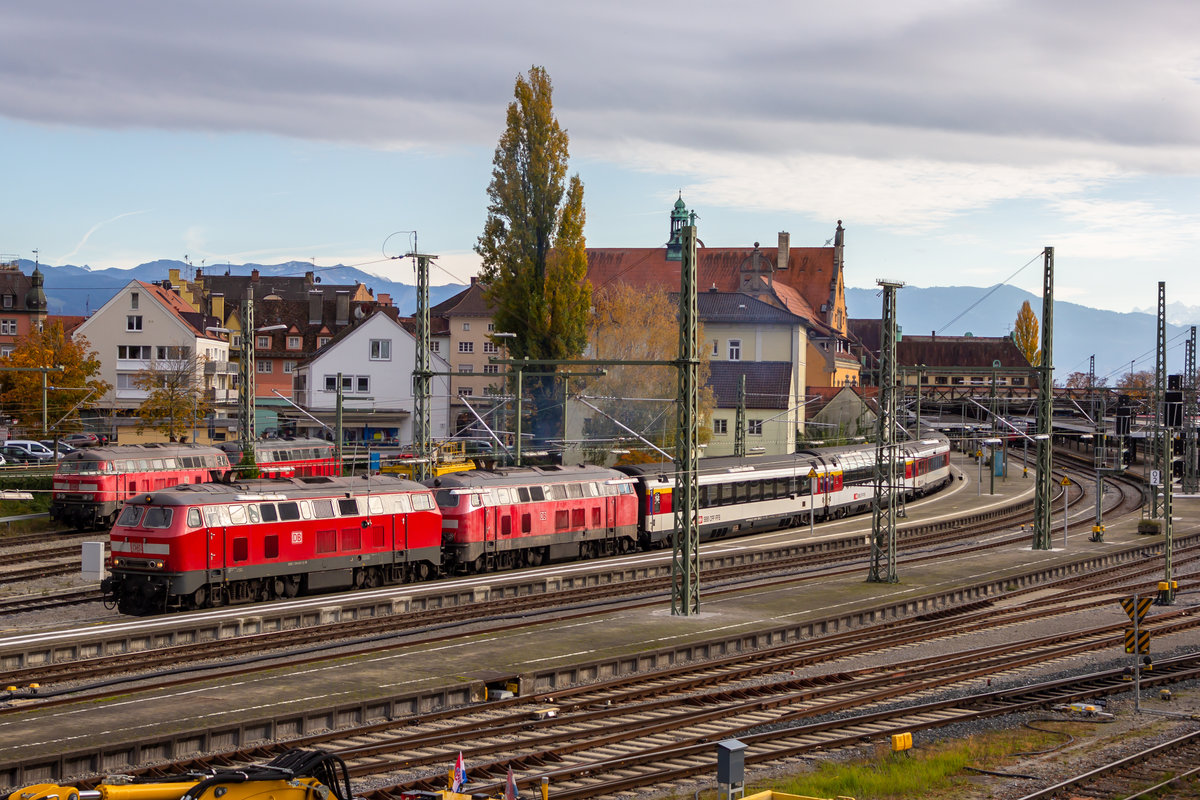 Eurocity EC195 in Lindau Hbf zur Abfahrt nach München. 30.10.20