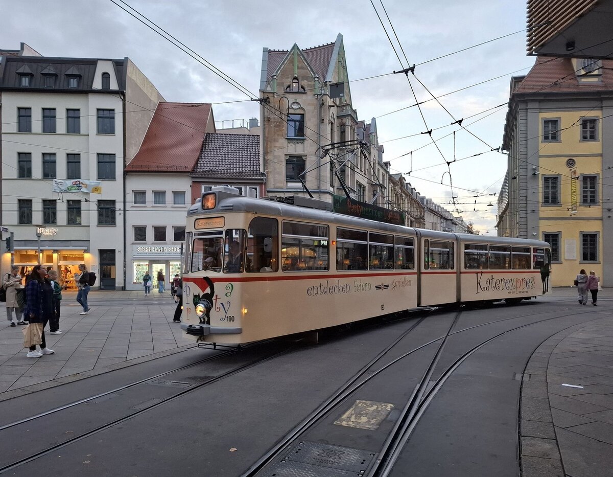 EVAG 190  Katerexpress  am 08.10.2026 auf dem Anger in Erfurt.