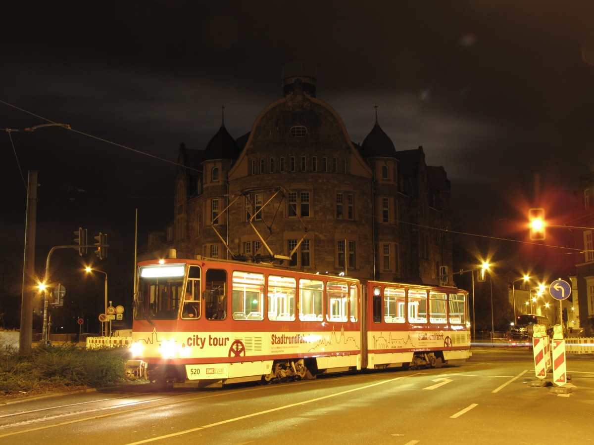 EVAG 520 am 16.03.2014 während einer Nachtsonderfahrt in der Neuwerkstraße.