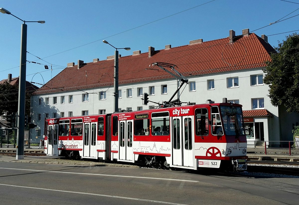 EVAG 522 auf Sonderfahrt, am 16.09.2017 in der Nordhäuser Straße.