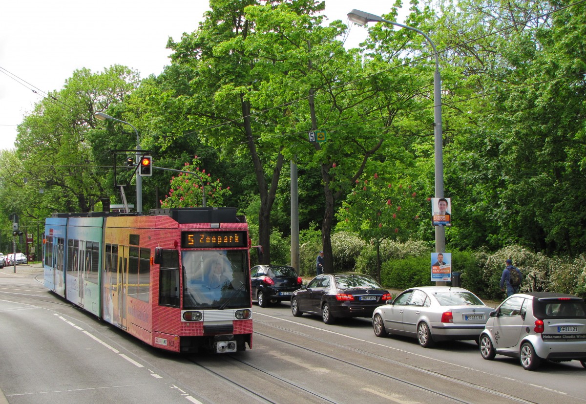 EVAG 602 als Linie 5 (Löberwallgraben - Zoopark), am 07.05.2014 in der Schillerstraße.