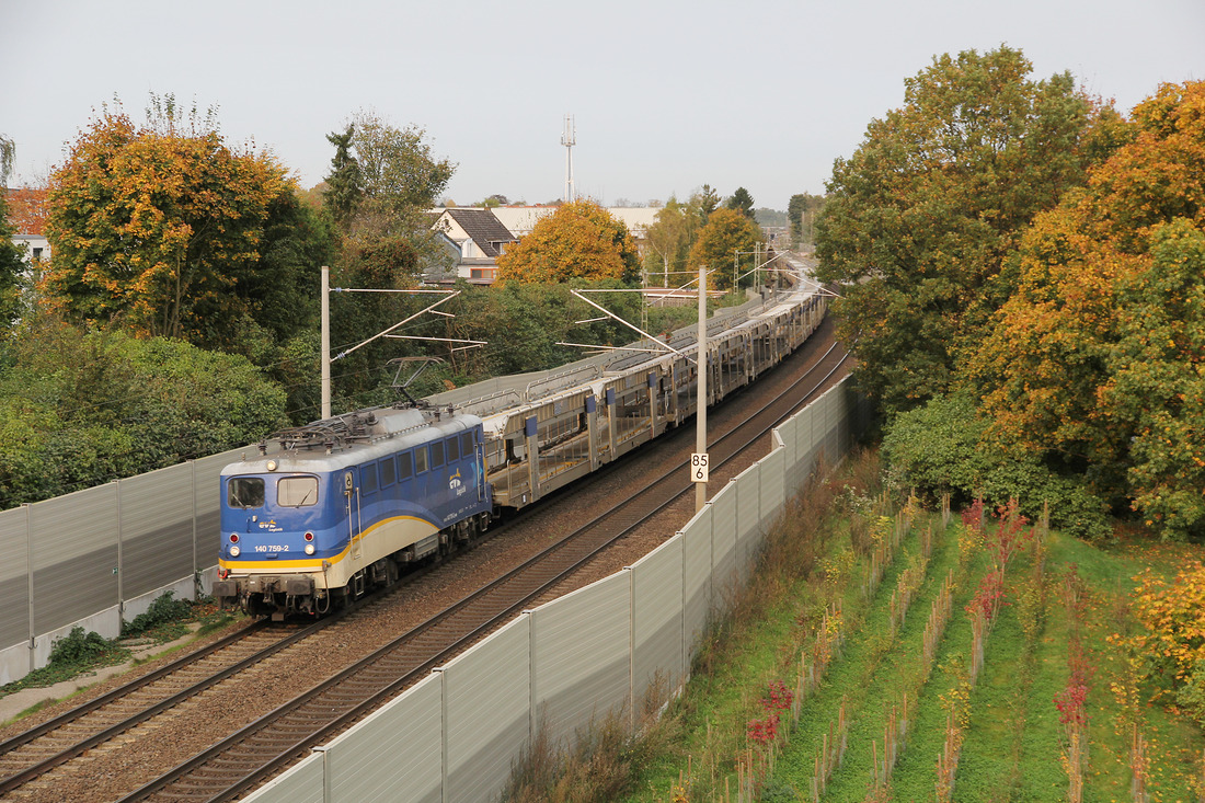 EVB 140 759 wurde am 17. Oktober 2017 in Verden (Aller) fotografiert.