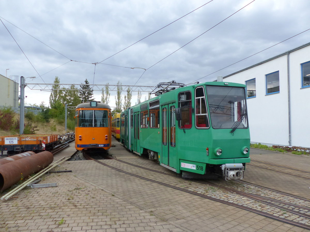 ex EVAG 518 aus Erfurt, am 15.09.2018 beim Waldbahnfest auf dem Betriebshof in Gotha.