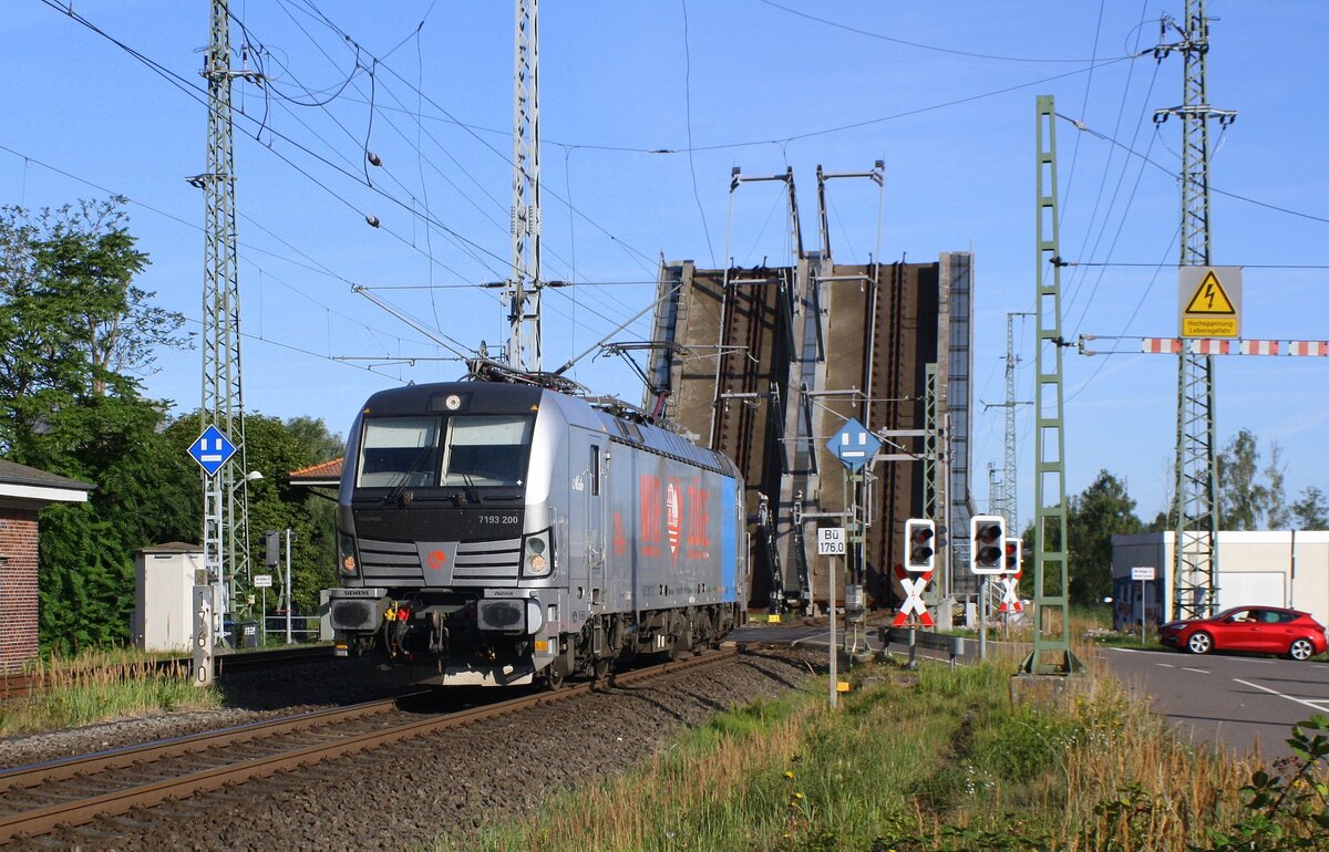 Fahrtrichtungswechsel vor der ge�ffneten Pkb =>  Mirko  - 7 193 200-1 D-Rpool <= | => Anklam Pkb <= | => August 2026 <= | HRS | Rangierfahrt