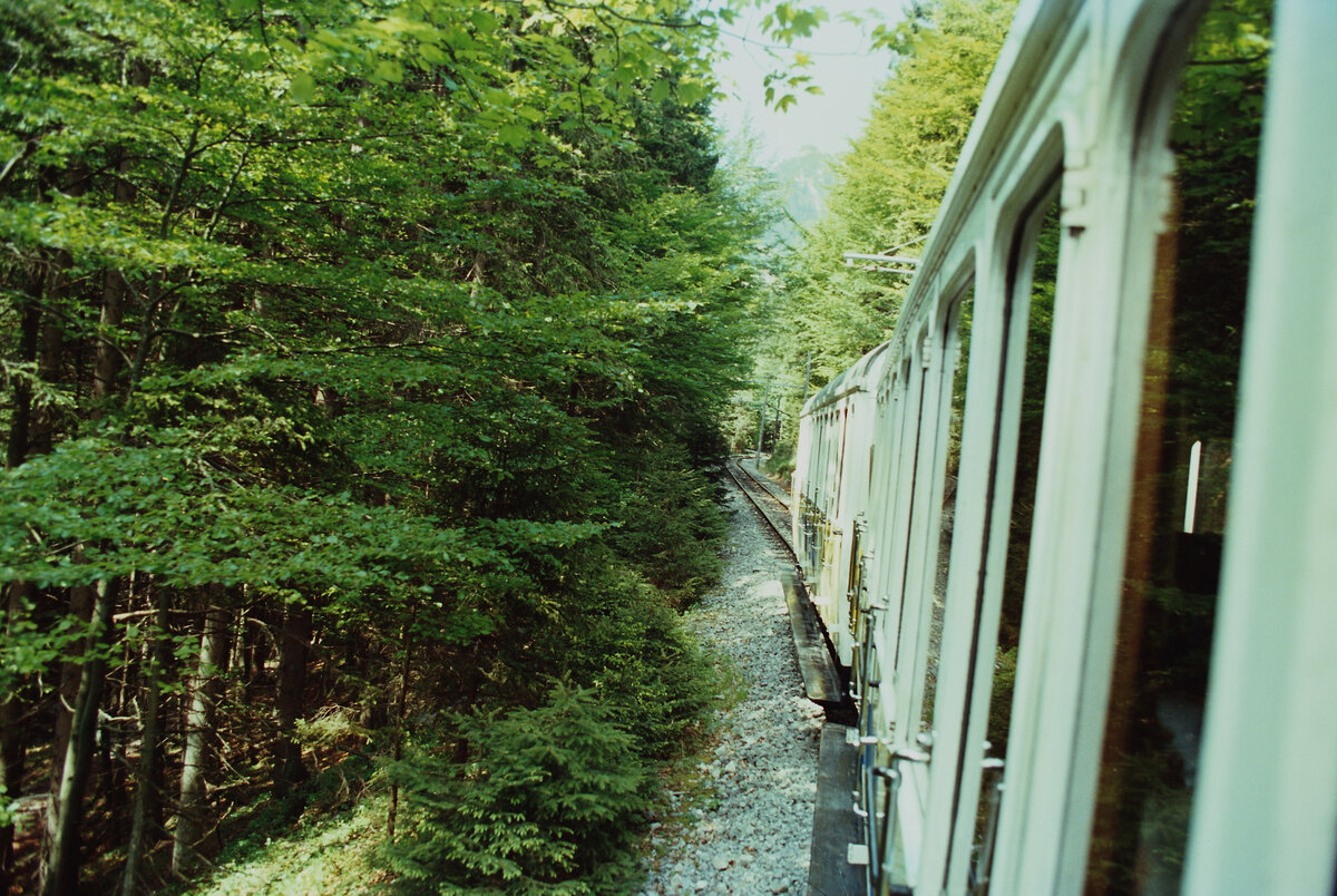 Fahrvergnügen auf der Wendelsteinbahn im Sommer 1984