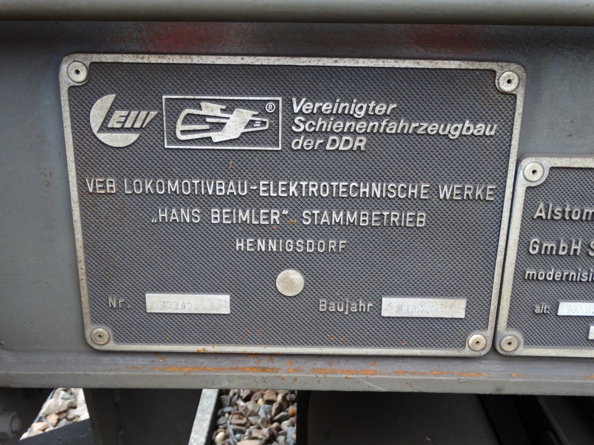 Fahrzeugschild von DB Netz Instandhaltung 203 315-7 am 30.10.15 in Neckargemünd