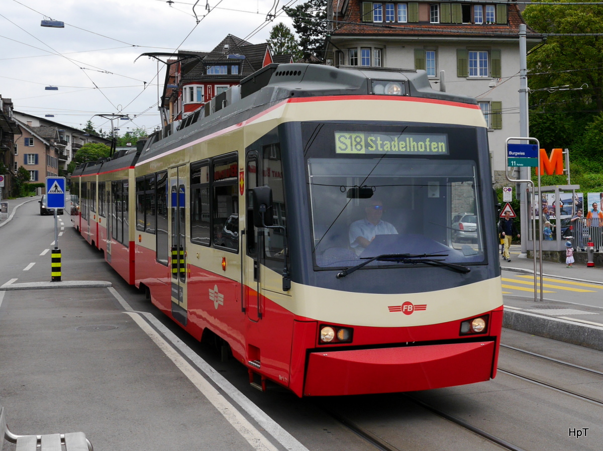 FB - Triebwagen Be 4/6 71 an der Spitze der S18 nach Zürich Stadelhofen am 28.05.2016
