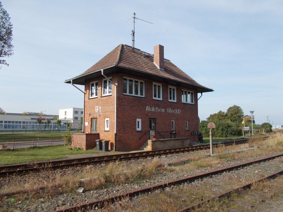 Fdl Stellwerk B1 in Malchow am 28.September 2014.