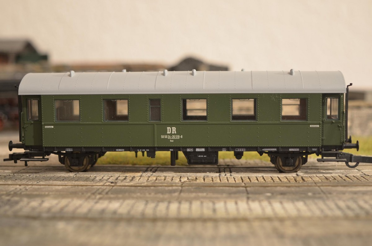 Fleischmann 507501 Personenwagen DR 50 50 24-26 510-8 Baai 2. Klasse Beheimatung: Güsten ,Am Arschersleben Ep: IV 6/2015