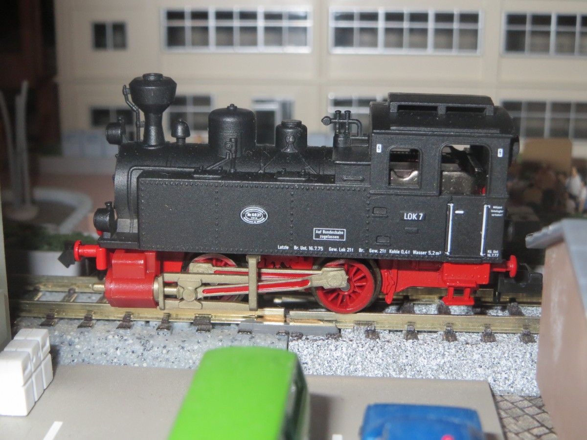 Fleischmann 7000, Phantasie-Dampflok (Lok 7) mit Beschriftung des Herstellers Krauss Maffei in Spur N