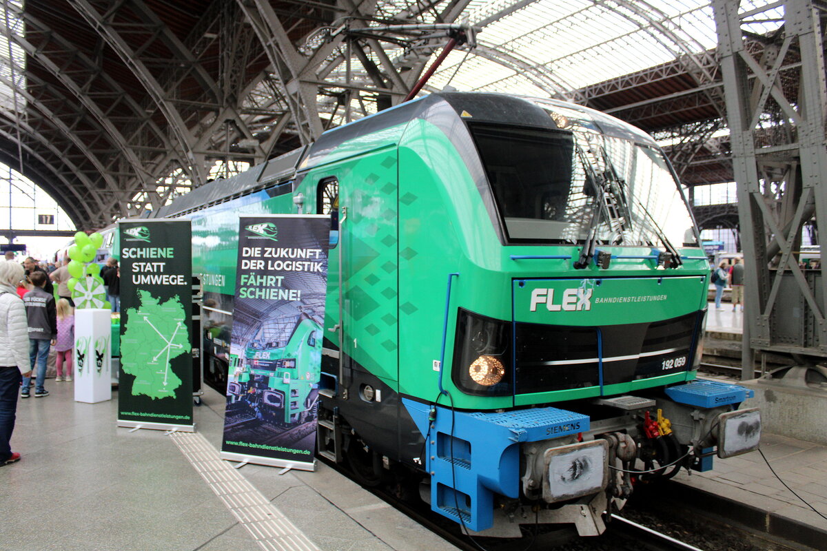 FLEX 192 059 (91 80 6192 059-4 D-NRAIL) am 19.09.2026 beim Tag der Schiene in Leipzig Hbf.