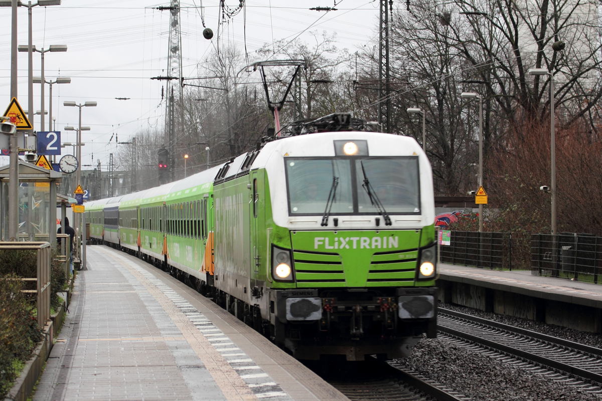 Flixtrain 193 813-3 in Recklinghausen-Süd 1.2.2020