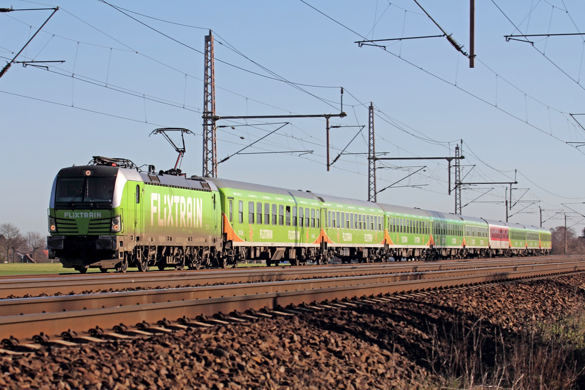 Flixtrain 193 827-3 in Dedensen-Gümmer 5.2.2020