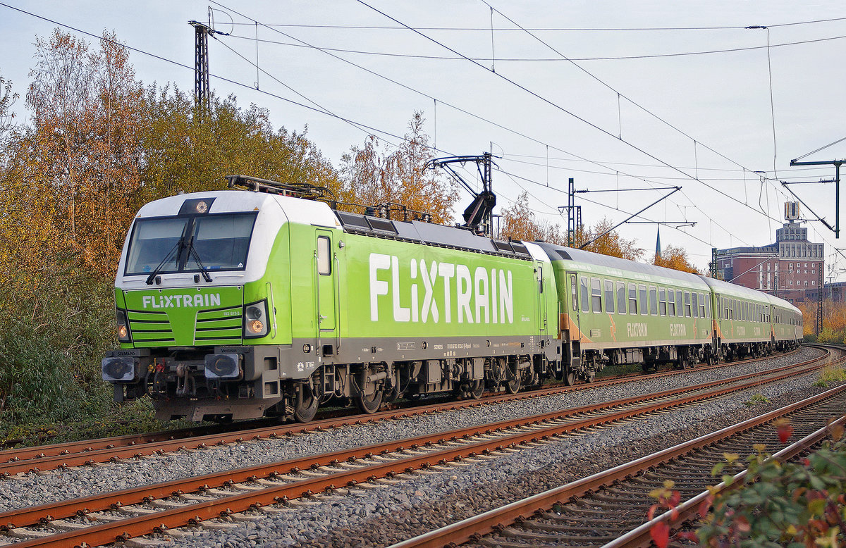 FLIXTRAIN mit Lok 193 813-3 am 27.11.2019 in Dortmund.