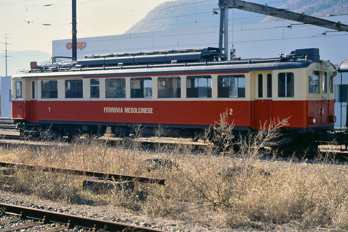 Ferrovia Mesolcinese(ehem.BellinzonaMesocco Bahn,BM/RhB)Triebwagen BDe