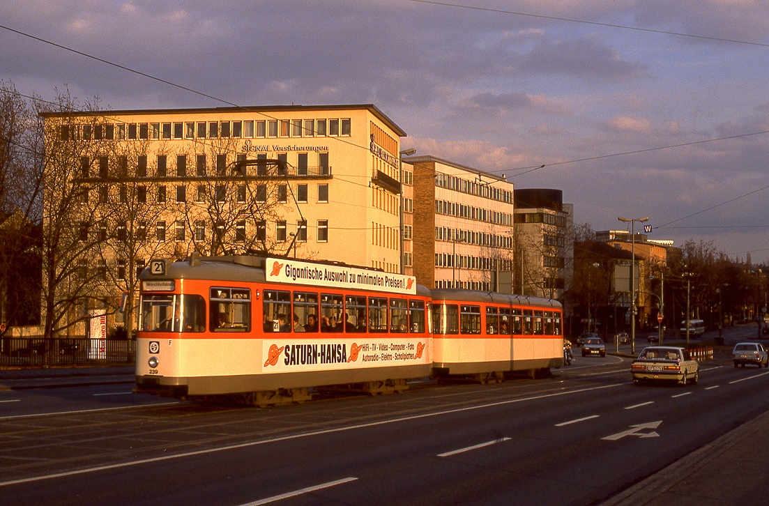 Frankfurt 239 + 1239, Friedensbrücke, 25.03.1989.