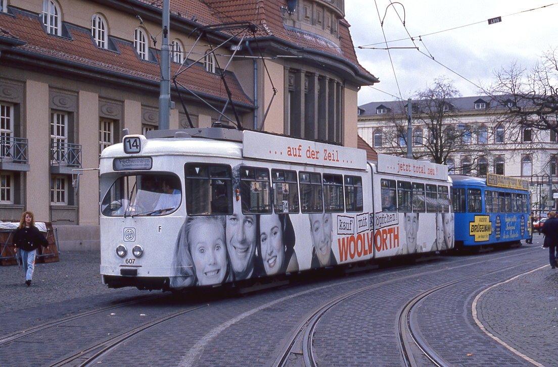 Frankfurt 607, Südbahnhof, 29.10.1990.