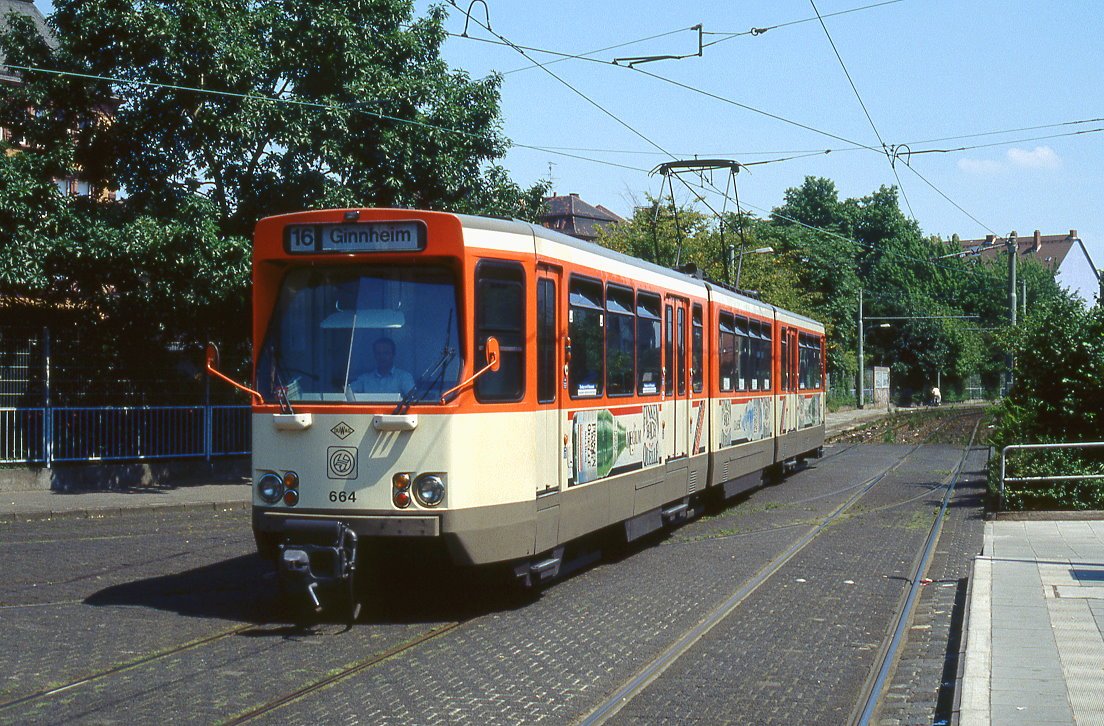 Frankfurt 664, Lokalbahnhof, 22.07.1994.
