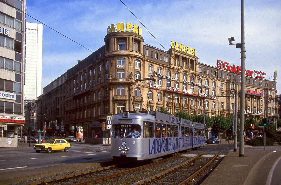 Frankfurt 814, am Hauptbahnhof, 27.09.1986.
