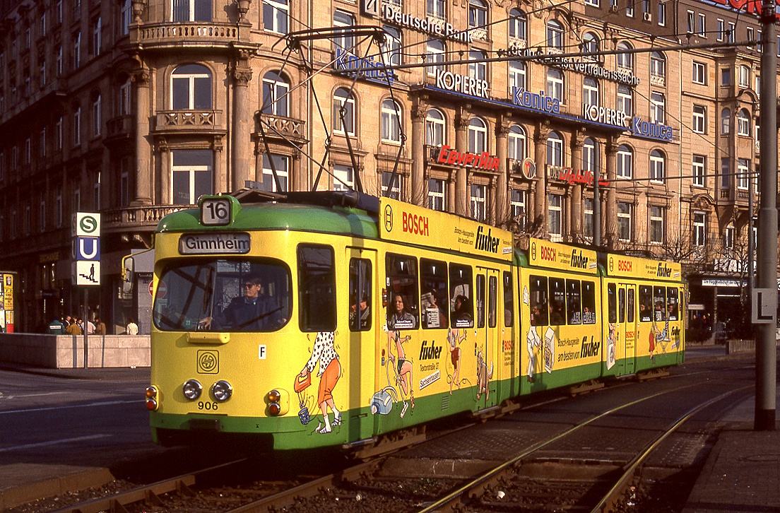 Frankfurt 906, Am Hbf, 25.02.1993.