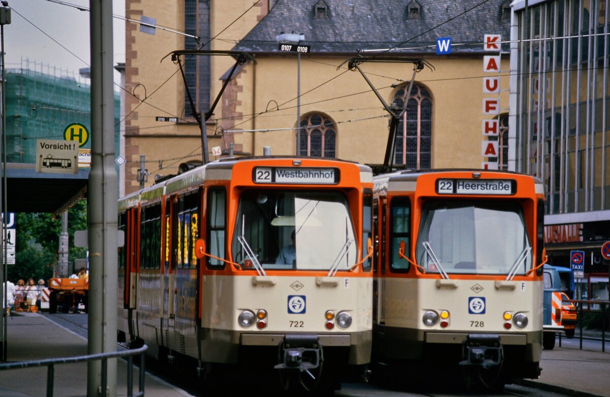Frankfurter Straßenbahn (Stadtbahnwagen Typ Ptb), 21.08.1985