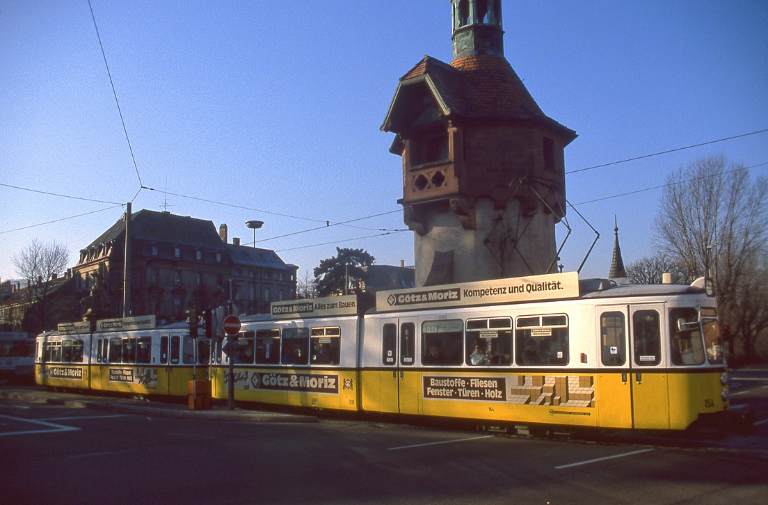 Freiburg 154 + 155, Schwabentorring, 25.01.1989.