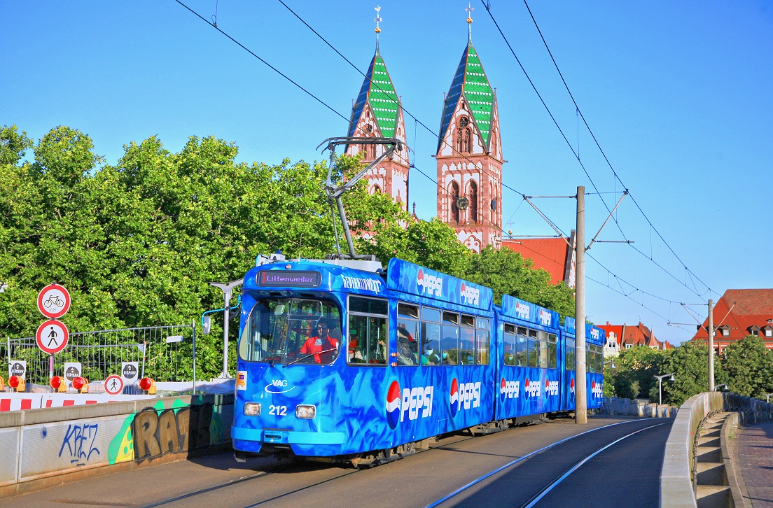 Freiburg 212, Stadtbahnbrücke, 23.06.2020.