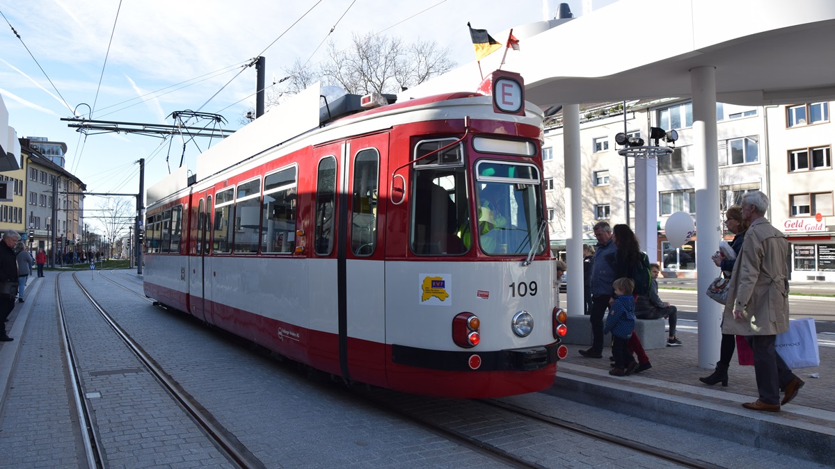 Freiburg im Breisgau - Historische Straßenbahn Nr. 109 - Aufgenommen am 16.03.2019