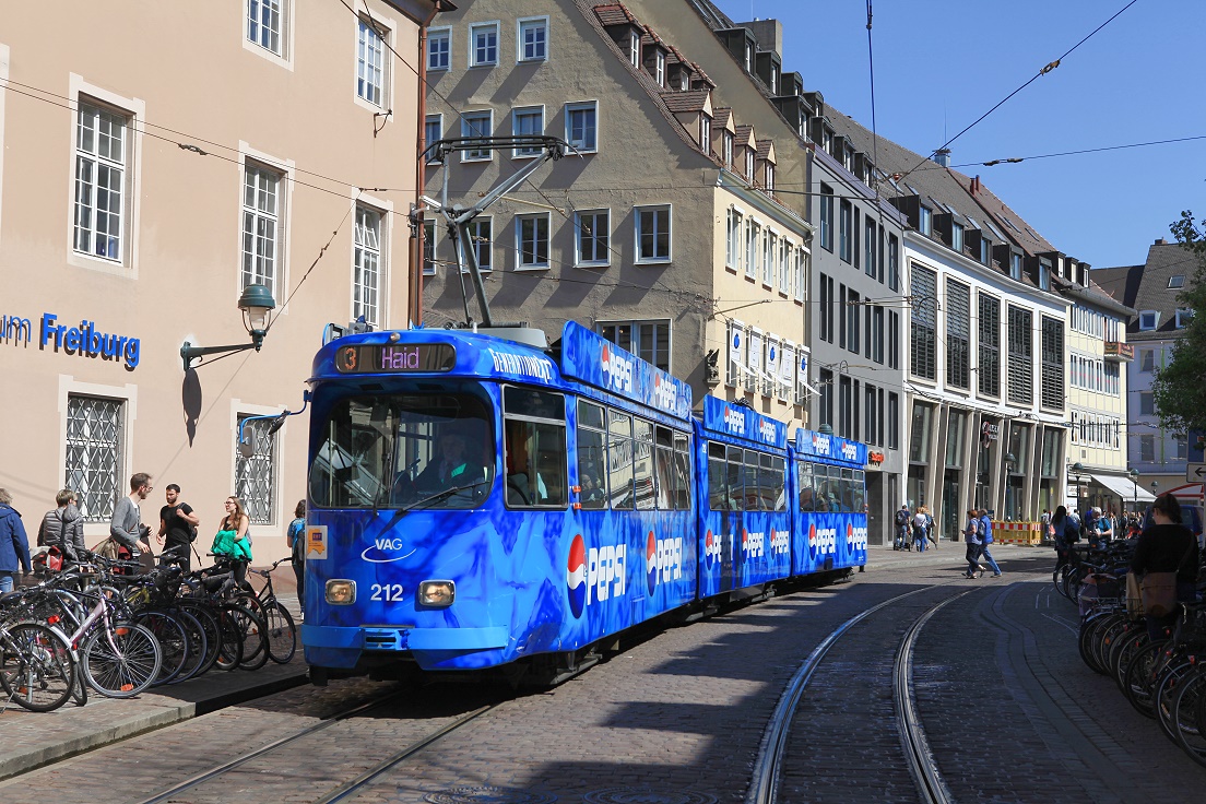 Freiburg Tw 212, Bertoldstraße, 10.04.2017.