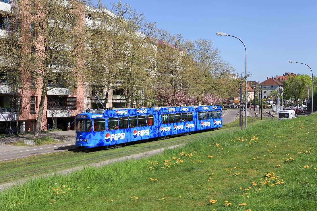 Freiburg Tw 212, Merzhauser Straße, 10.04.2017.