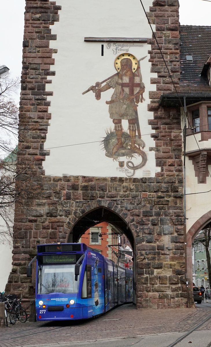 Freiburger Strassenbahn VAG.
Impressionen der Linie 1 vom 8. Dezember 2018.
Foto: Walter Ruetsch
