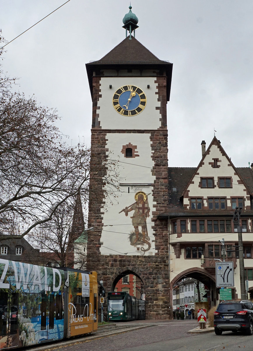 Freiburger Strassenbahn VAG.
Impressionen der Linie 1 vom 8. Dezember 2018.
Foto: Walter Ruetsch